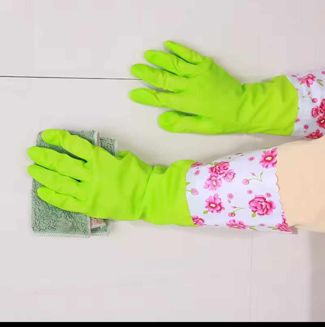Rubber Cleaning Gloves Kitchen Dishwashing Gloves (Multi-Colors) — photo 4